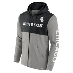 Chicago White Sox Ace Hoodie Full-Zip Sweatshirt - Gray/Black