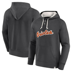 Baltimore Orioles Black Plan for Adversity Henley Fleece Pullover Hoodie