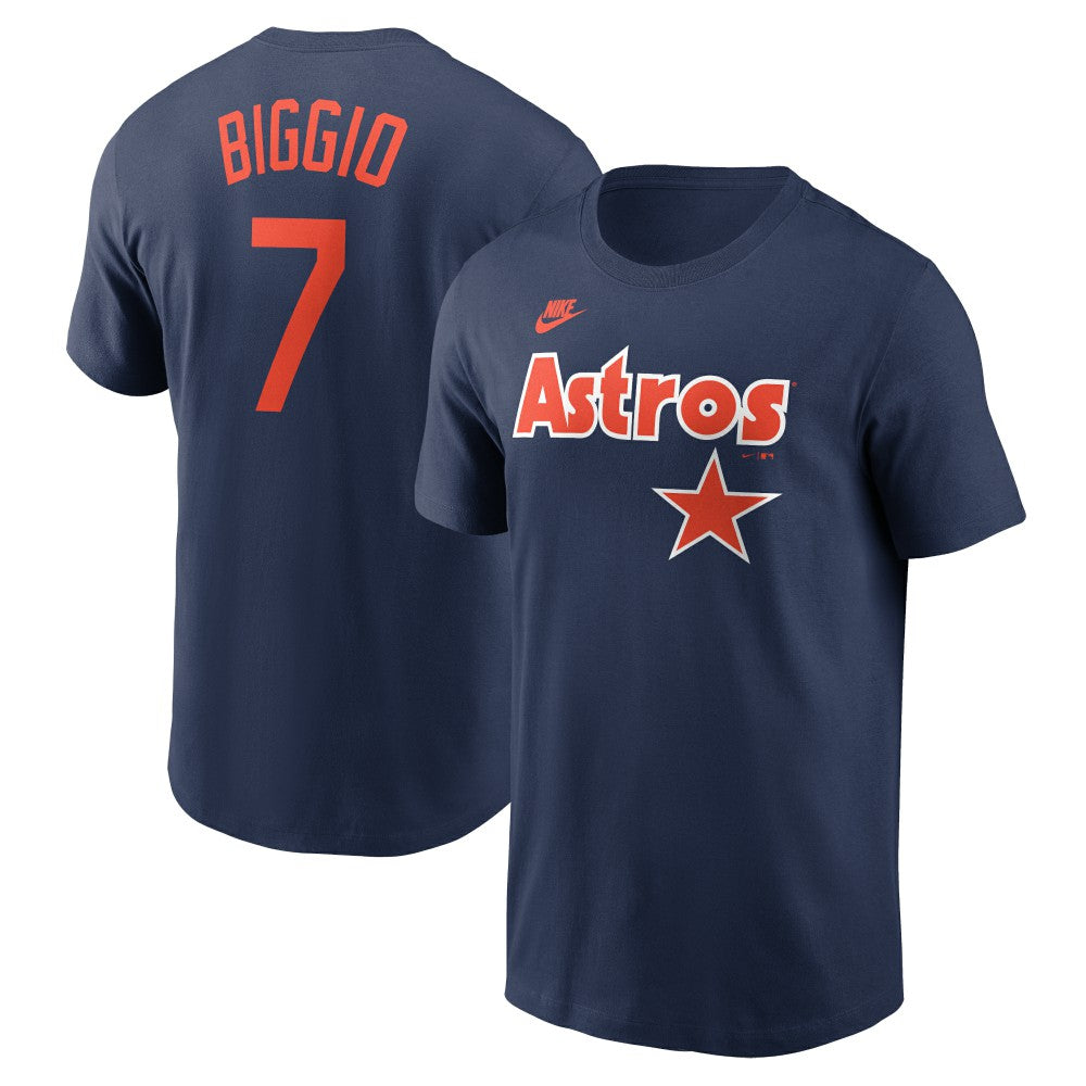 Craig Biggio Houston Astros Cooperstown Collection Fuse Name & Number T-Shirt - Navy | Nike