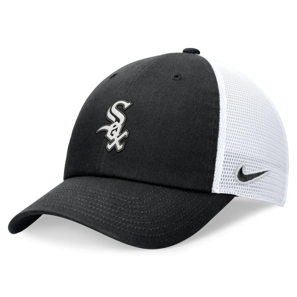 Chicago White Sox Club Trucker Adjustable Hat - Black | Nike