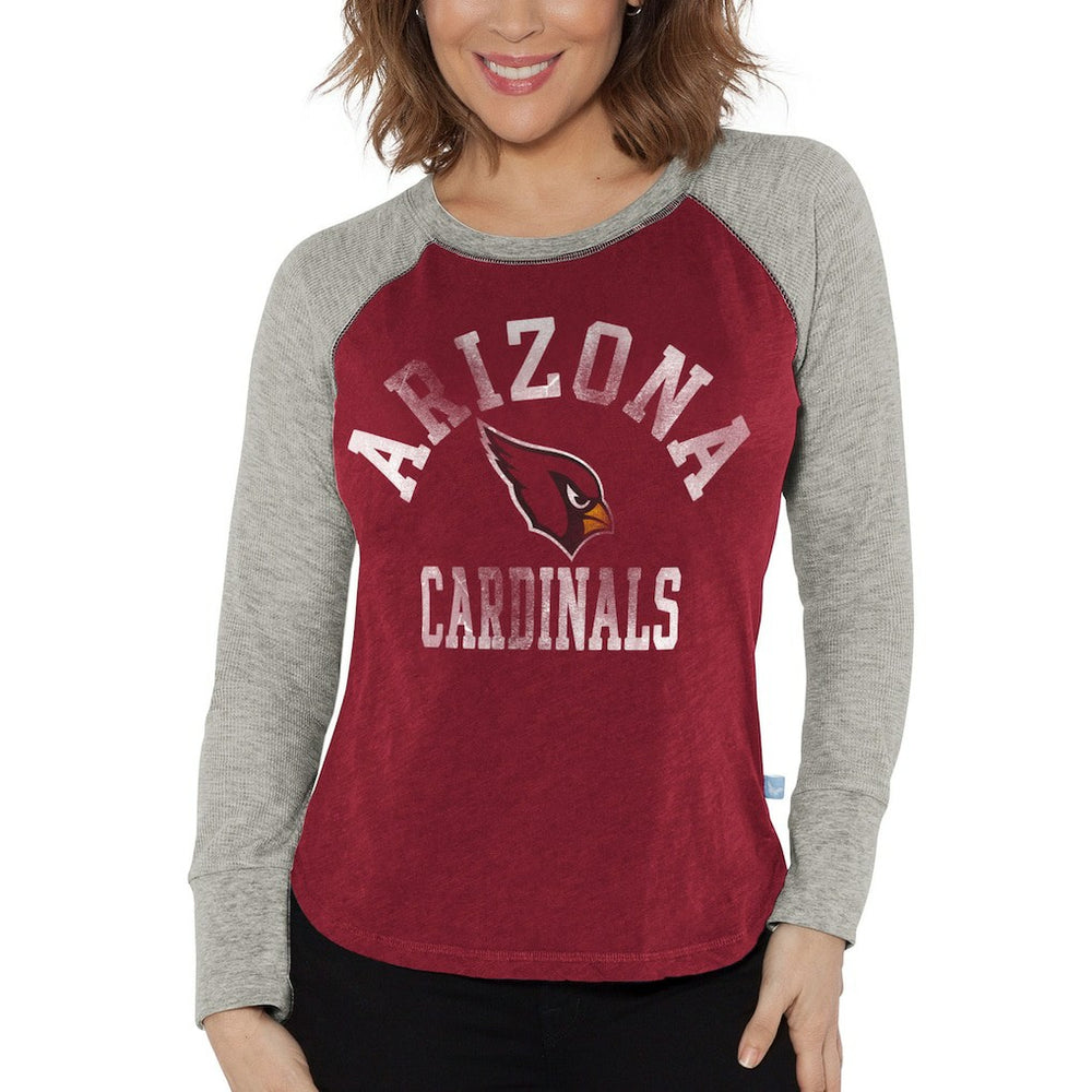 NFL Arizona Cardinals G-III 4Her by Carl Banks Women's Waffle Knit Raglan Long Sleeve T-Shirt