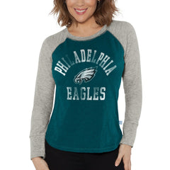 NFL Philadelphia Eagles G-III 4Her by Carl Banks Women's Waffle Knit Raglan Long Sleeve T-Shirt