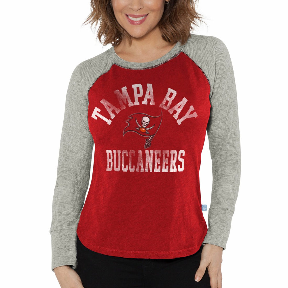 NFL Tampa Bay Buccaneers G-III 4Her by Carl Banks Women's Waffle Knit Raglan Long Sleeve T-Shirt
