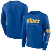 St. Louis Blues Fanatics Strike the Goal Long Sleeve T-Shirt