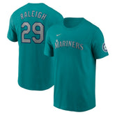 Cal Raleigh Seattle Mariners Fuse Name & Number Inline T-Shirt - Aqua | Nike