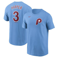 Bryce Harper Philadelphia Phillies Fuse Name & Number T-Shirt - Light Blue | Nike