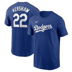 Clayton Kershaw Los Angeles Dodgers Fuse Name & Number T-Shirt - Royal | Nike