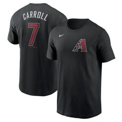 Corbin Carroll Arizona Diamondbacks Fuse Name & Number T-Shirt - Black | Nike
