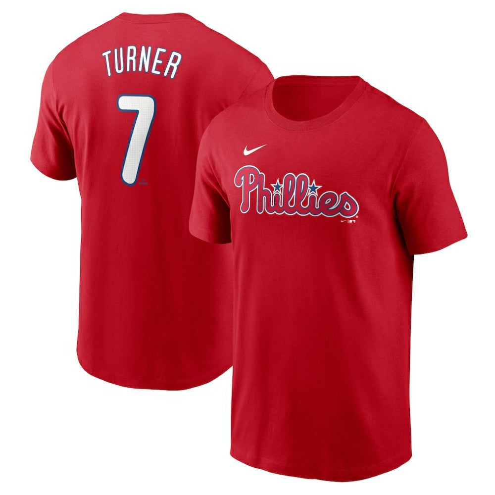Trea Turner Philadelphia Phillies Fuse Name & Number T-Shirt - Red | Nike