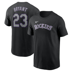 Kris Bryant Colorado Rockies Fuse Name & Number T-Shirt - Black | Nike