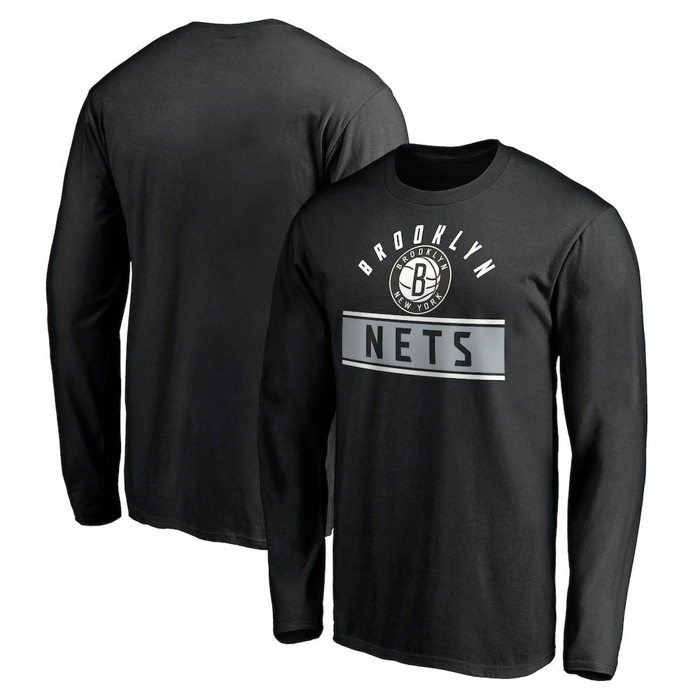 Brooklyn Nets Team Arch Knockout Long Sleeve T-Shirt - Black sale