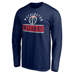Washington Wizards Team Arch Knockout Long Sleeve T-Shirt - Navy for sale