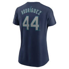 Julio Rodriguez Seattle Mariners Women's Cooperstown Collection Fuse Name & Number T-Shirt - Navy | Nike