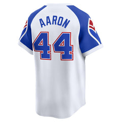 Hank Aaron Atlanta Braves Throwback Cooperstown Limited Jersey - White | Nike
