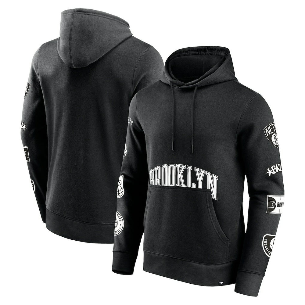 Brooklyn Nets Home Court Pullover Hoodie - Black | Fanatics shop