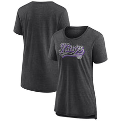 Sacramento Kings Women's League Leader Tri-Blend T-Shirt - Heather Charcoal | Fanatics shop