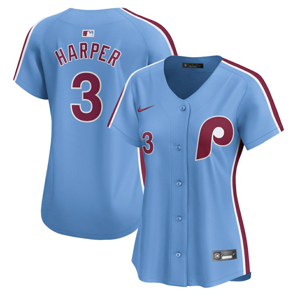 Bryce Harper Philadelphia Phillies Women's Alternate Limited Player Jersey - Light Blue | Nike