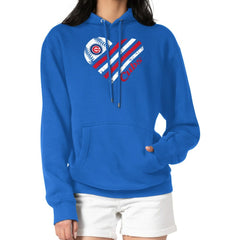 Chicago Cubs G-III 4Her by Carl Banks Women's Heart Fleece Pullover Hoodie - Royal