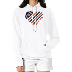 Houston Astros G-III 4Her by Carl Banks Women's Heart Fleece Pullover Hoodie - White
