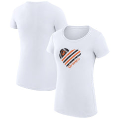Baltimore Orioles G-III 4Her by Carl Banks Women's Super-Slim Fit Lightweight Heart Graphic T-Shirt - White