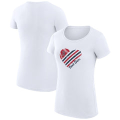 Boston Red Sox G-III 4Her by Carl Banks Women's Super-Slim Fit Lightweight Heart Graphic T-Shirt - White