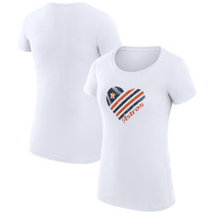 Houston Astros G-III 4Her by Carl Banks Women's Super-Slim Fit Lightweight Heart Graphic T-Shirt - White