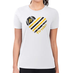 Pittsburgh Pirates G-III 4Her by Carl Banks Women's Super-Slim Fit Lightweight Heart Graphic T-Shirt - White