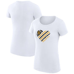San Diego Padres G-III 4Her by Carl Banks Women's Super-Slim Fit Lightweight Heart Graphic T-Shirt - White