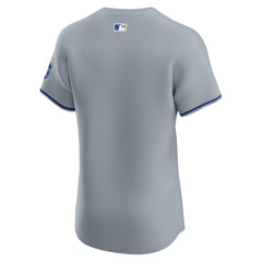 Kansas City Royals Road Vapor Premier Elite Patch Jersey - Gray | Nike