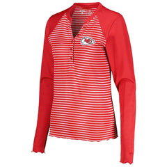 NFL Kansas City Chiefs Antigua Women's Maverick Waffle Henley Long Sleeve T-Shirt