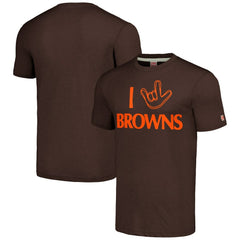 NFL Cleveland Browns Homage Unisex The NFL ASL Collection by Love Sign Tri-Blend T-Shirt