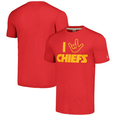 NFL Kansas City Chiefs Homage Unisex The NFL ASL Collection by Love Sign Tri-Blend T-Shirt