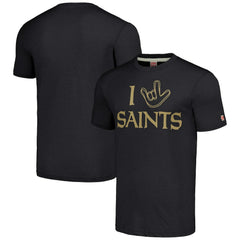 NFL New Orleans Saints Homage Unisex The NFL ASL Collection by Love Sign Tri-Blend T-Shirt