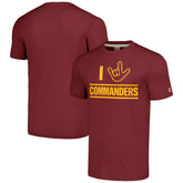 NFL Washington Commanders Homage Unisex The NFL ASL Collection by Love Sign Tri-Blend T-Shirt