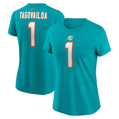 NFL Miami Dolphins Tua Tagovailoa Women's Player Name & Number T-Shirt