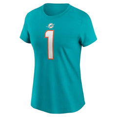 NFL Miami Dolphins Tua Tagovailoa Women's Player Name & Number T-Shirt