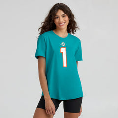 NFL Miami Dolphins Tua Tagovailoa Women's Player Name & Number T-Shirt