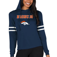 NFL Denver Broncos Concepts Sport Women's Marathon Lightweight Lounge Pullover Hoodie