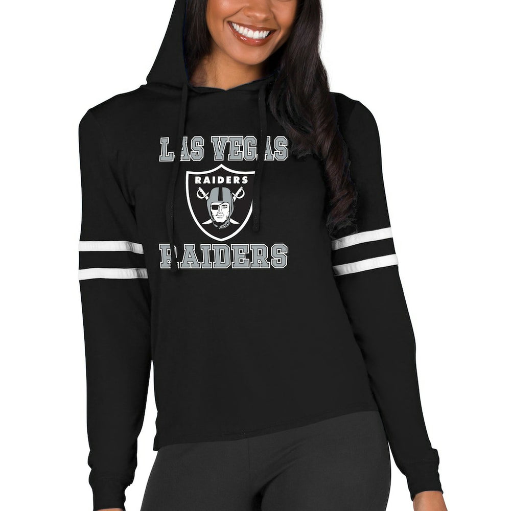 NFL Las Vegas Raiders Concepts Sport Women's Marathon Lightweight Lounge Pullover Hoodie