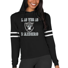 NFL Las Vegas Raiders Concepts Sport Women's Marathon Lightweight Lounge Pullover Hoodie