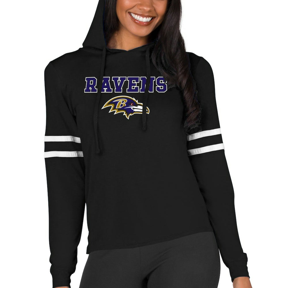 NFL Baltimore Ravens Concepts Sport Women's Marathon Lightweight Lounge Pullover Hoodie