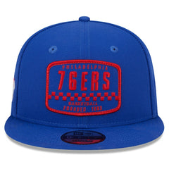 Philadelphia 76ers Rally Drive Finish Line Patch 9FIFTY Snapback Hat - Royal | New Era online