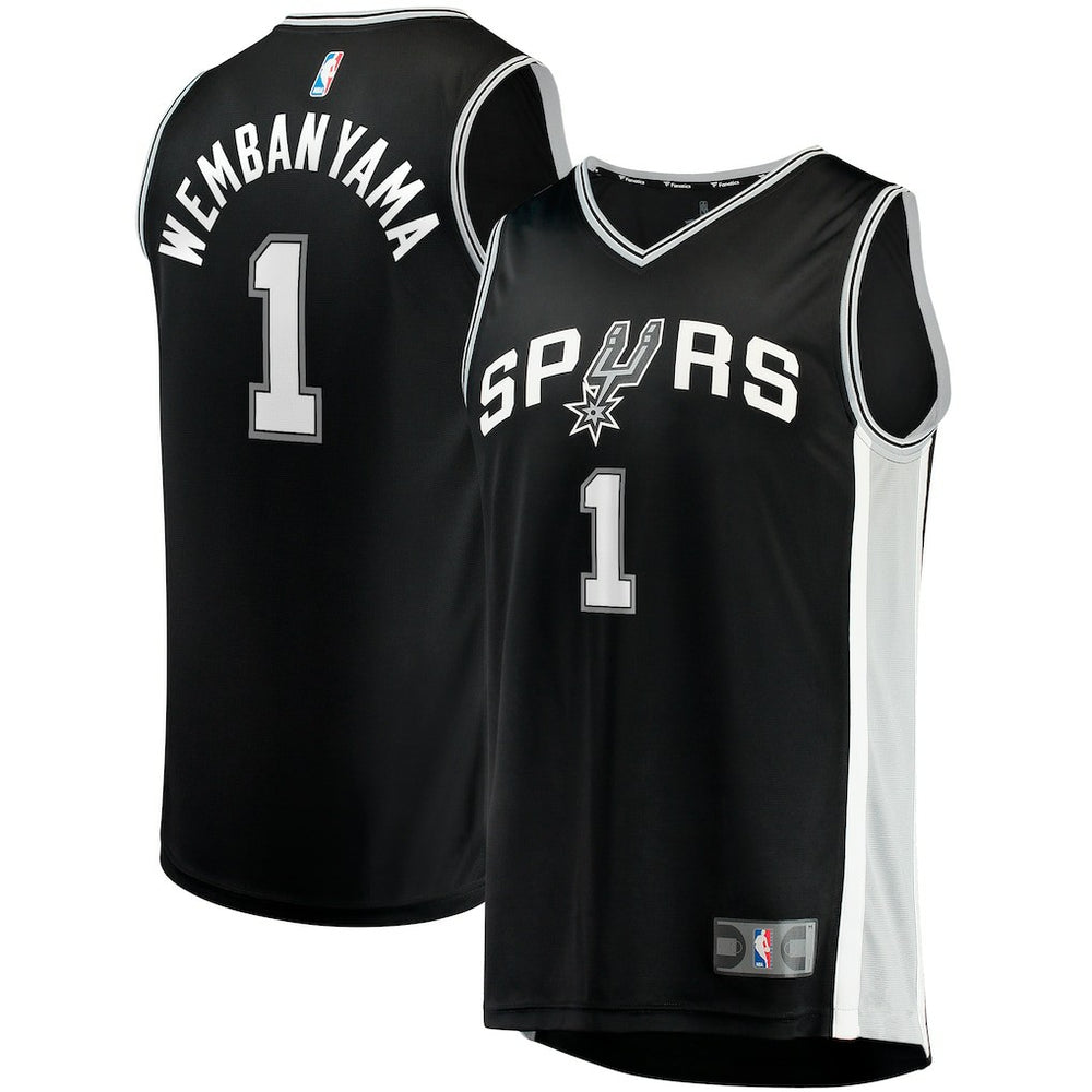 Victor Wembanyama San Antonio Spurs Fast Break Replica Jersey - Icon Edition - Black | Fanatics shop