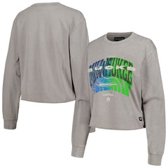 Milwaukee Bucks The Wild Collective Women's Band Cropped Long Sleeve T-Shirt - Gray sale