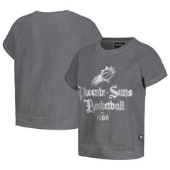 Phoenix Suns The Wild Collective Women's Embroidered Fleece Raglan Short Sleeve Pullover Sweatshirt - Gray sale
