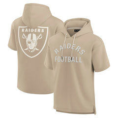 NFL Las Vegas Raiders Unisex Elements Super Soft Fleece Short Sleeve Pullover Hoodie