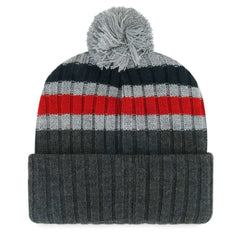 Washington Nationals Stack Cuffed Knit Hat with Pom - Gray | 47 brand
