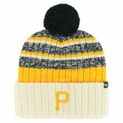 Pittsburgh Pirates Tavern Cuffed Knit Hat with Pom - Natural | 47 brand