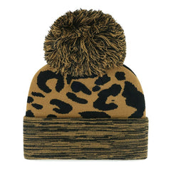 Boston Red Sox Women's Leopard Rosette Cuffed Knit Hat with Pom | 47 brand