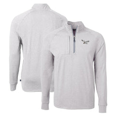 NFL Philadelphia Eagles Cutter & Buck Gridiron Classics Big & Tall Adapt Eco Knit Heather Quarter-Zip Pullover Top